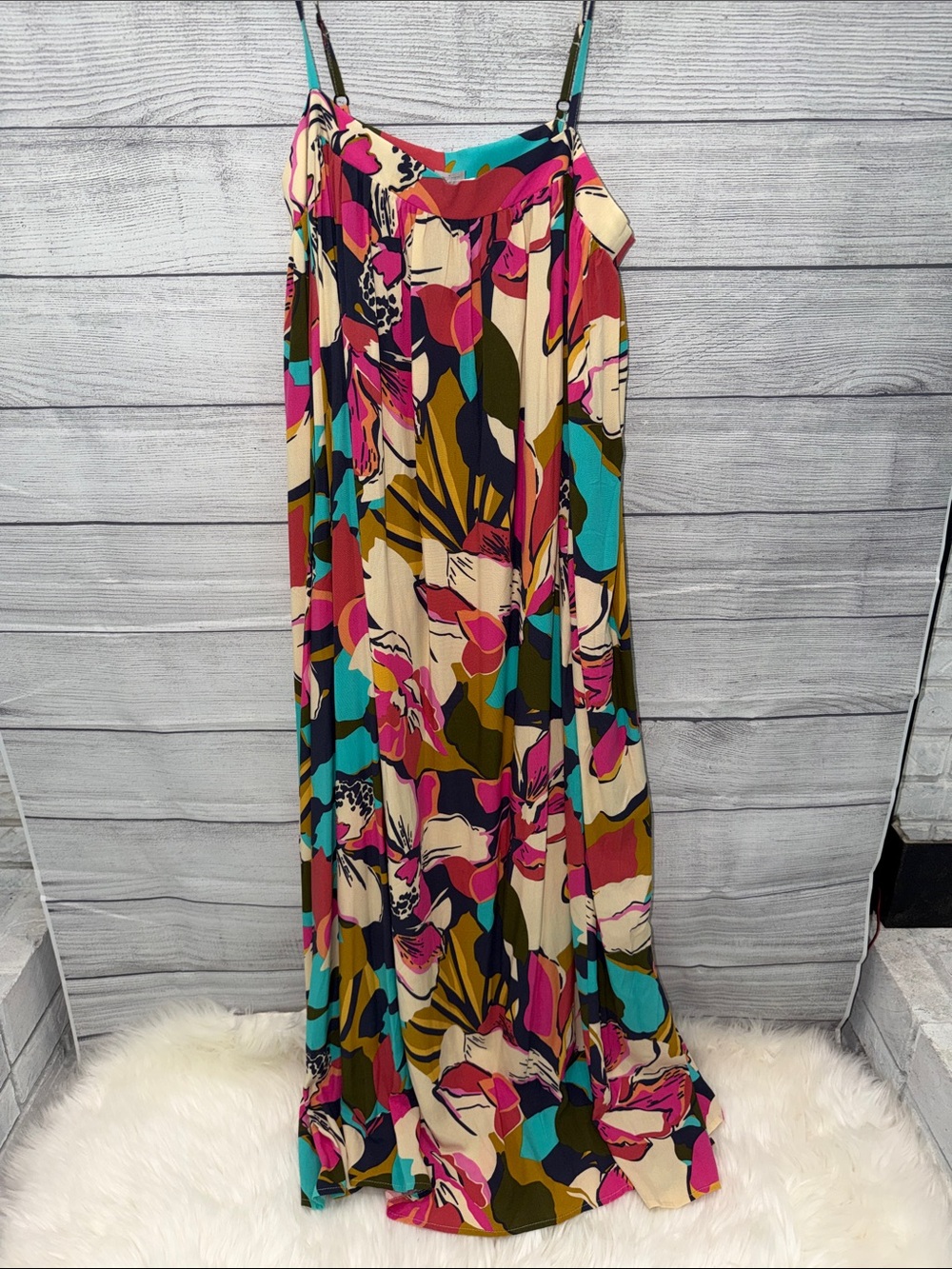 VENUS Multicolor Floral Print Maxi Dress